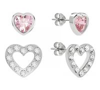 RADLEY Womens Silver Plated Heart Twin Pack Earrings RYJ1177, Multi Colour, One Size