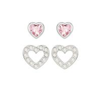 Radley RYJ1177 Silver Pink Heart Stud Earrings Set - J8194