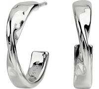 Radley Silver Plated Hammer Effect Hoop Earrings