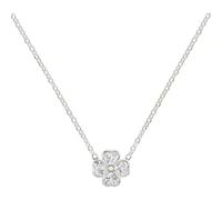 RADLEY Sterling Silver CZ Clear Heart Flower Necklace