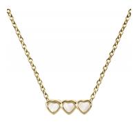 RADLEY Sterling Silver 18ct Gold Plated Mother Of Pearl Triple Heart Charm Necklace