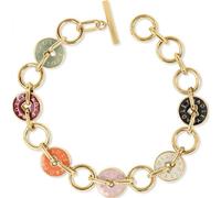 RADLEY Women's18ct Gold Plated Multi Colour Enamel Charm Bracelet