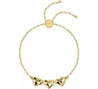 RADLEY Women's 18ct Gold Plated Triple Hammered Heart Charm Bracelet