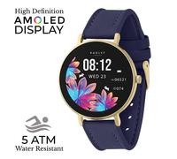 RADLEY Series 28 Amoled Smart Watch for Women with 1.19", Heart Rate, Bluetooth, Sleep Tracking, Sports Modes, Blood Oxygen, 5ATM Water Resistance, Ink Blue Leather Strap