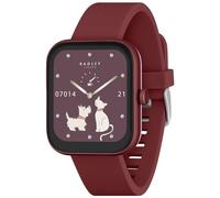 RADLEY Series 32 Smart Watch for Women with Bluetooth Call, Health Fitness Tracker, 1.80”, Heart Rate, Sleep tracking, Berry Silicone Strap, IP68 Waterproof