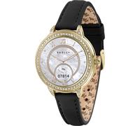 RADLEY Series 33 Amoled HD Smart Watch for Women with 100+ Sports Modes, Heart Rate, Step Counter, IP68, Fitness Tracker, Sleep Monitor and Black Leather Strap for IOS Android