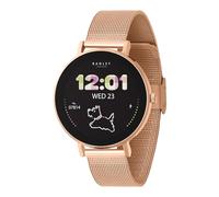 RADLEY Series 28 Amoled Smart Watch for Women with 1.19", Heart Rate, Bluetooth, Sleep Tracking, Sports Modes, Blood Oxygen, 5ATM Water Resistance, Rose Gold Mesh Stainless Steel Strap