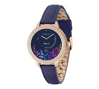 RADLEY Series 33 Amoled HD Smart Watch for Women with 100+ Sports Modes, Heart Rate, Step Counter,IP68, Fitness Tracker, Sleep Monitor and Ink Blue Leather Strap for IOS Android