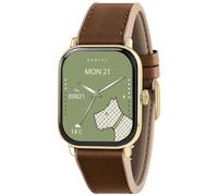 RADLEY Series 56 Smart Watch for Women with Hands-Free Calling, 1.75'' Touch Screen, Step Count, SOS Feature,Health Fitness Tracker, Heart Rate Monitor, Music Control, Red Brown Leather Strap