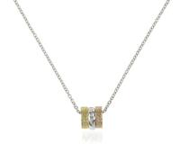 RADLEY Silver, 18ct Gold & 18ct Gold Plated Textured Ring Charm Necklace