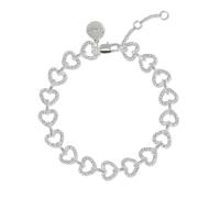 RADLEY Silver Plated Clear Stone Set Open Heart Bracelet