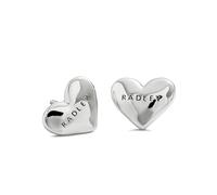Radley Silver Plated Hammered Heart Stud Earrings