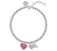 Radley Ladies Silver Plated Friendship Bracelet with Jumping Dog and Pink Enamel Heart RYJ3163S