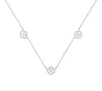 Radley Silver Plated Mother Of Pearl Heart Flower Friendship Necklace
