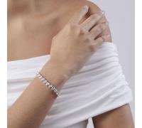 Radley Silver Tone Heart Stone Set Bolo Bracelet