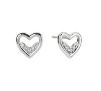 Radley Silver Plated Stone Set Open Heart Earrings