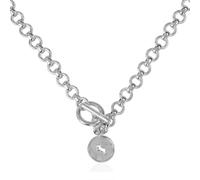 RADLEY Silver Plated T-Bar Necklace With Hanging Charm