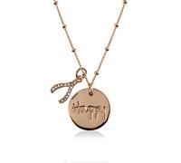 RADLEY 'Smile' 925 Sterling Silver 18ct Rose Gold Plated Necklace RYJ2006
