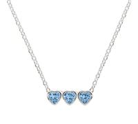 Radley Sterling Silver Blue Stones Triple Heart Necklace