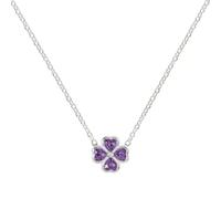 Radley Sterling Silver Cubic Zirconia Heart Flower Necklace