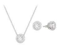 Radley Sterling Silver Cubic Zirconia Stone Set Necklace & Earring Gift Set