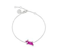 Radley Sterling Silver Pink Resin Dog Belcher Bracelet