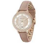 Radley Stone Set Dial Pink Leather Strap Calling Smart Watch