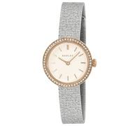 RADLEY Silver and Rose Gold Plated 27mm Stone Set Mesh Watch