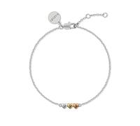 Radley Street Three Heart Sterling Silver Tri Tone Bracelet 21cm + 3cm