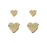 Radley Twin Pack 18ct Gold Heart Earrings RYJ1234S