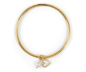 RADLEY Women's 18ct Gold Plated Bangle with Hanging Charms