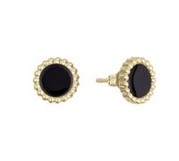 Radley Womens 18ct Gold Plated Genuine Semi Precious Black Onxy Stud Earrings