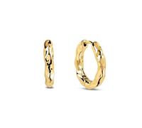Radley Women's 18ct Gold Plated Hammer Hoop Earrings