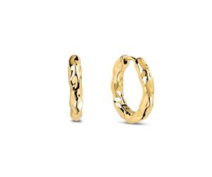 Radley Women's 18ct Gold Plated Hammer Hoop Earrings