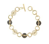 RADLEY Women's 18ct Gold Plated Multi Colour Enamel Charm Bracelet