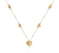 RADLEY Women's 18ct Gold Plated Multi Hammered Heart Charm Necklace