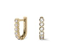 Radley Womens 18ct Gold Plated Stone Set Half Hoop Huggie Earrings