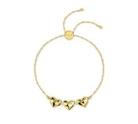 RADLEY Women's 18ct Gold Plated Triple Hammered Heart Charm Bracelet