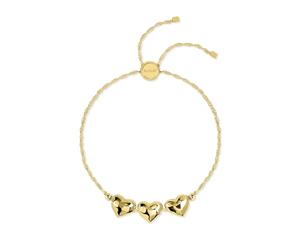 RADLEY Women's 18ct Gold Plated Triple Hammered Heart Charm Bracelet