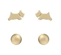 Radley Womens 18ct Gold Plated Twin Pack Dog & Ball Stud Set RYJ1292S