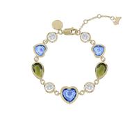 Radley Women's 18ct Pale Gold Plated Multicolour Heart & Stone Set Bracelet