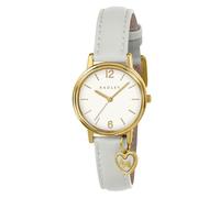 RADLEY Women's Gold Plated Heart Charm Steel Grey Leather Strap Watch RY21998A