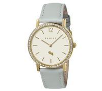 RADLEY Women's Gold Plated Stone Set Steel Grey Leather Strap Analogue Watch RY22012A