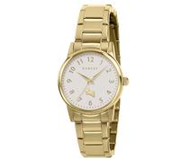 RADLEY Women's Gold Plated White Satin Dial Stainless Steel Bracelet Analogue Watch