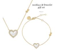Radley Women's Gold Tone Heart Bracelet And Necklace Set