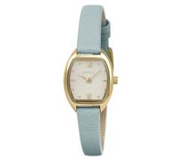 RADLEY Women's Pale Gold Plated Tonneau Shaped Case Pistachio Leather Strap Analogue Watch