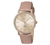 RADLEY Women's Rose Gold Plated Stone Set Carnation Pink Leather Strap Analogue Watch RY22016A