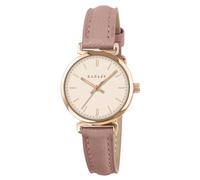 RADLEY Women's Rose Gold Plated T-Bar Case Carnation Pink Leather Strap Analogue Watch