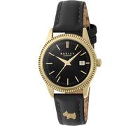 RADLEY Women's Gold Plated Black Leather Strap Watch RY21732