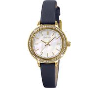 RADLEY Womens Pale Gold Plated Stone Set Case Mother of Pearl Dial Ink Leather Strap Analogue Watch RY21968